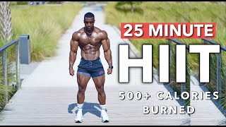 NO EQUIPMENT FULL BODY HIIT 25 MINUTES | (BURN UP TO 500 CALORIES)