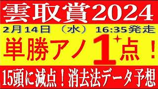 雲取賞2024（大井競馬）⚠️15頭に減点！消去法データ予想