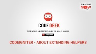 Basic Codeigniter Tutorials - About Extending Helpers