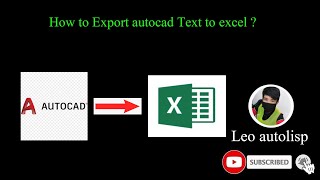 Export autocad Text to excel TTT