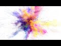 4k color explosion on white background