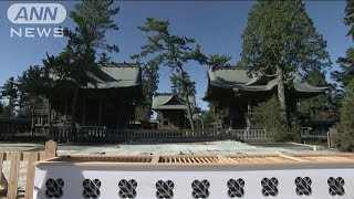 地震損壊の阿蘇神社も新年準備　来年は平穏な年に・・・(16/12/31)