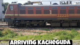 Lingampally Falaknuma MMTS Arriving Kacheguda Railway Station