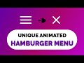 How to make Animated Hamburger Menu Using HTML, CSS, Javascript