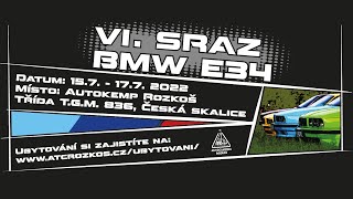 BMW E34 VI. SRAZ 2022 pozvánka