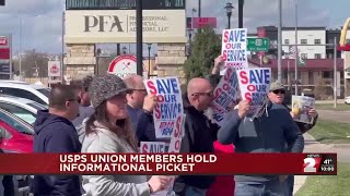 USPS Union Members Hold Informational Picket