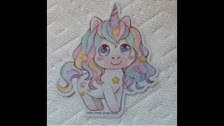 My Girly Unicorn Holographic Glitter Stickers