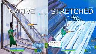 native vs stretched resolution building editing 1920x1080 vs 1280x1080 - fortnite 1280x1024 vs 1280x1080