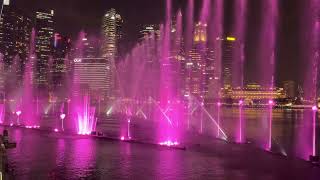 Marina Bay Sands SPECTRA fountain show　マリーナベイサンズ前　噴水ショー　230504