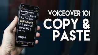 VoiceOver 101 - Copy And Paste
