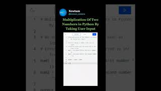 Multiplication of Two Numbers In Python By taking User Input