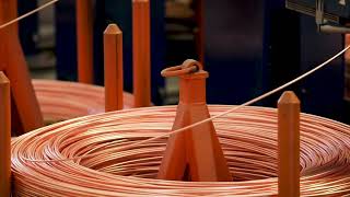 produce copper rods in factory of UCC I إنتاج القضبان النحاسية في مصنع شركة الاتحاد للنحاس