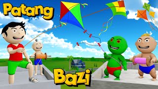 Bittu Sittu Ki Patang Bazi Competition | Patang Wala Cartoon | Kite Flying Competition