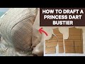 How to Draft a Princess Dart Bustier Pattern.