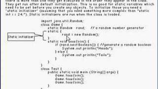 Java Tutorial 3.10 Classes Part 10/12 - static initializers