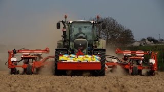 [PHANTOM 2/GOPRO ] KUHN Maxima 2 RXL \u0026 FENDT | CORN SEEDING | Semis de maïs | X.Schoonbroodt