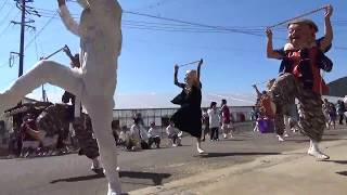 石山神社例祭2019七福神踊り（一の鳥居・杖）