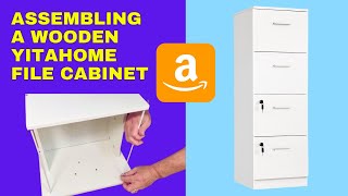 How To Assemble a Wood File Cabinet - Yitahome from Amazon