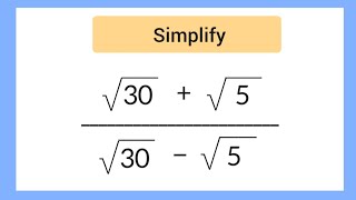 Nice Square Root Maths Problem | Simplification Question | Solve Without Calculator 🛑