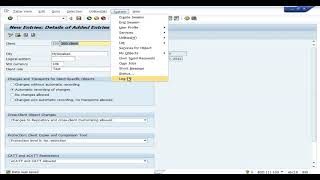 Login a new client in sap