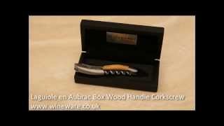 Laguiole En Aubrac Corkscrew - Box Wood Video | Wineware