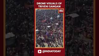 Drone Visuals Of Maha Kumbh Mela Kshetra, Triveni Sangam, Ahead Of The Second Amrit Snan