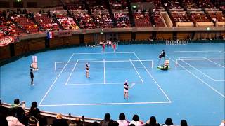 ソフトテニス　全日本高校選抜2014　女子　準決勝　中村学園女子高校ー昇陽高校２　齋藤・淺原ー副島・吉田