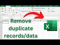 How to Remove duplicate records or data in Excel |**TechLearning_Hub: Learn Excel**|