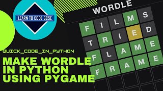 How to make Wordle in python [EASY!]