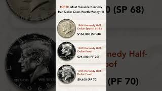 TOP 10 Most Valuable Kennedy Half Dollar Coins Worth Money (1) #coin  #coincollecting  #dollar