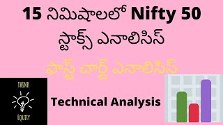 15 నిమిషాలలో Nifty 50 Stocks ఎనాలిసిస్ - Fast chart analysis - టెక్నికల్ ఎనాలిసిస్ తెలుగు లొ