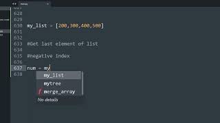 Negative indexing in Python