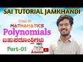 polynomials ( ಬಹುಪದೋಕ್ತಿಗಳು ) exercise 2.1 and 2.2 complete solution