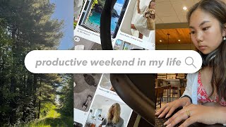 productive weekend in my life | taking the SAT, healthy habits, pool day!