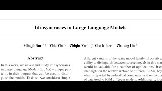 Idiosyncrasies in Large Language Models