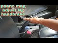 How to adjust handbrake | Toyota Avanza