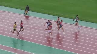 男子100m_予選5組_第71回北海道高校陸上20180613