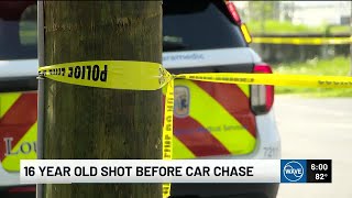 Police chase vehicle from Oldham County to west Louisville after 16-year-old shot in La Grange