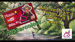 Colinsteedart. How to Paint a Woodland subject using watercolour. Part 1.