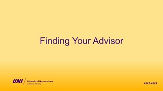 Finding Your Advisor