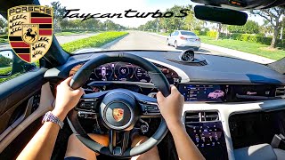750HP 2021 Porsche Taycan TURBO S POV Test Drive - Is the Turbo S Too Fast??