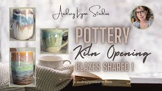 POTTERY KILN OPENING February 11, 2025, GLAZES SHARED,  one epic fail!