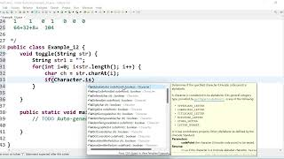 How do you toggle characters in a string?