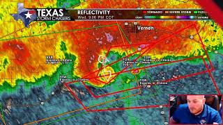 May 4, 2022 LIVE Texas Tornado Coverage #2 (Lockett Tornado) {D}