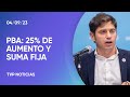 Kicillof anunció un aumento salarial para trabajadores estatales