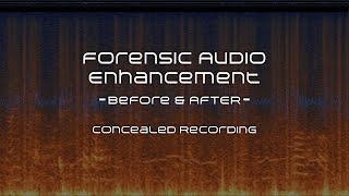 Concealed Recording - Before and After - Forensic Audio Enhancement