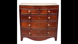 Regency Mahogany Miniature Bowfront Chest