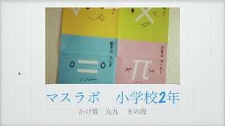 小学校２年　算数　かけ算九九　８の段