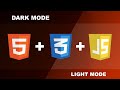 How to Toggle Dark Mode Using HTML, CSS, and Javascript