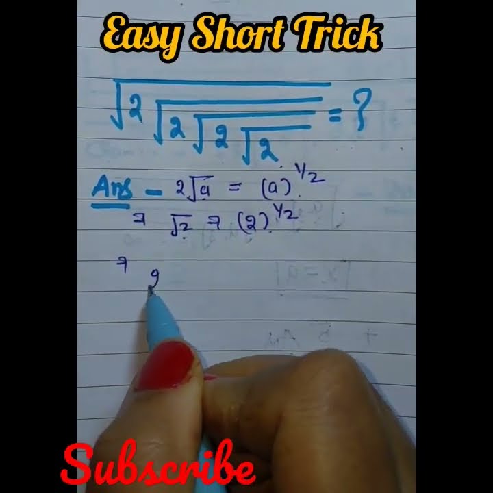 Square Root Trick Simplification Simplemath Maths Upasana